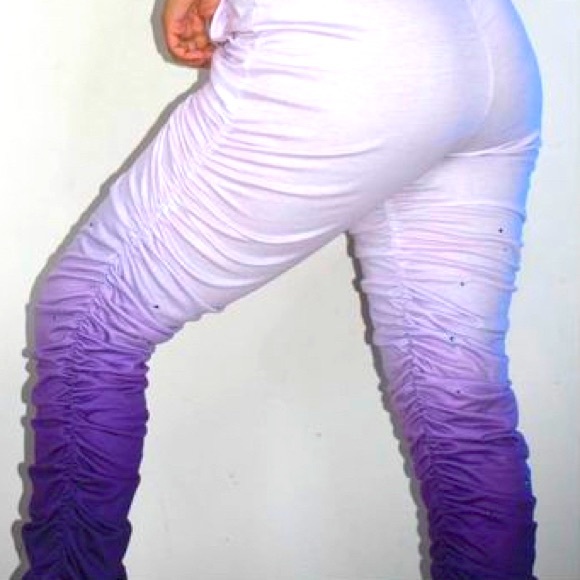 Purple Ombré Stacktober Pants - Picture 2 of 2